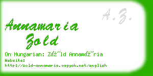 annamaria zold business card